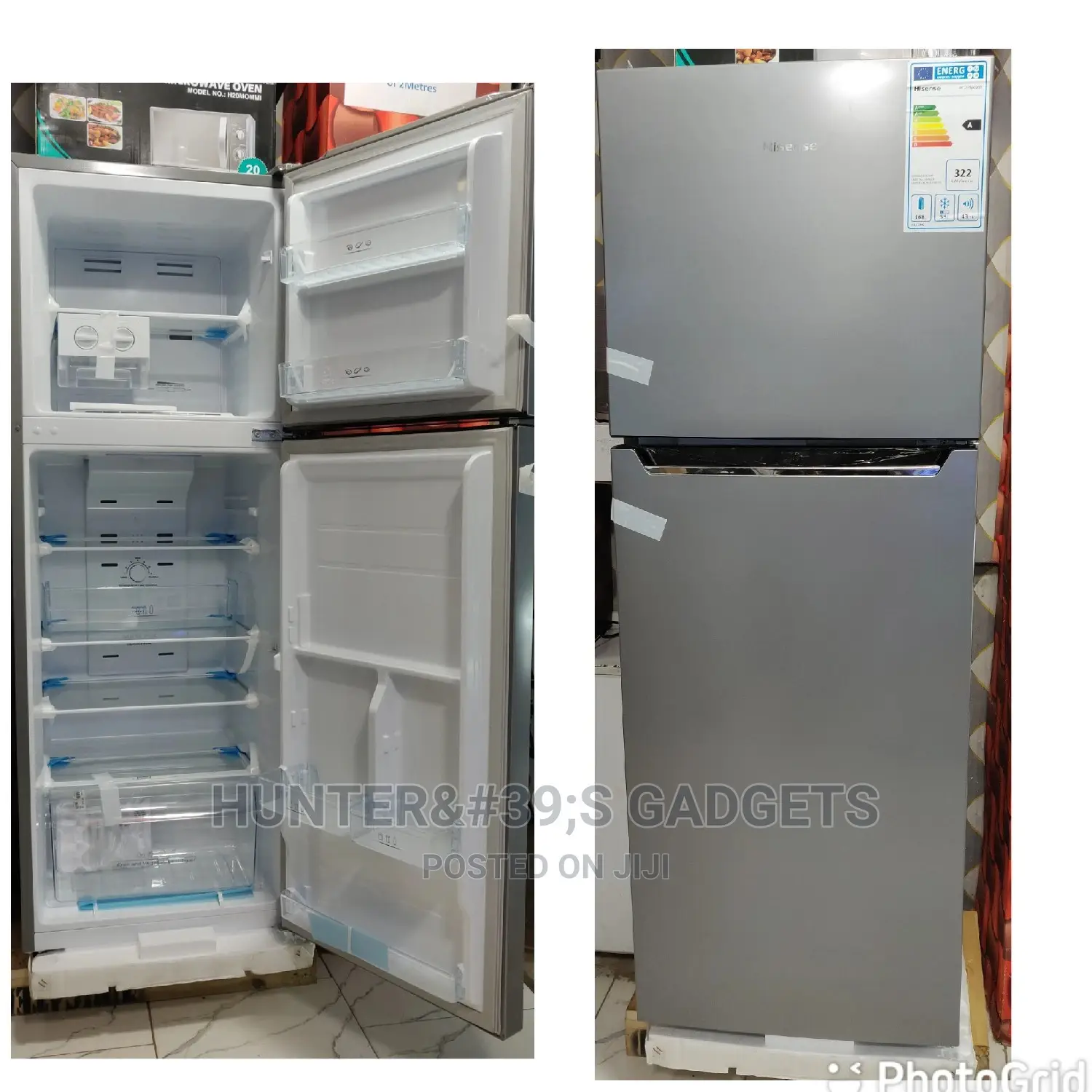 Hisense Fridge 295litres Double Door Silve in Color