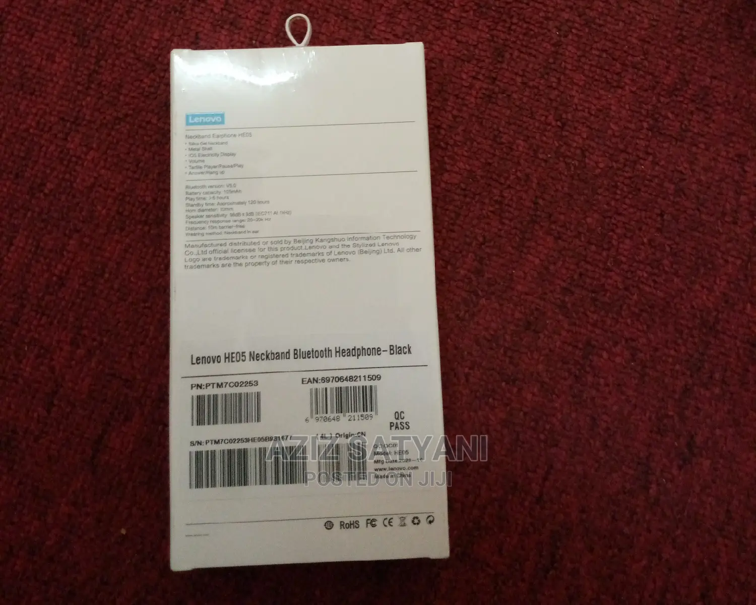 Lenovo Neckband HE05 100% Original