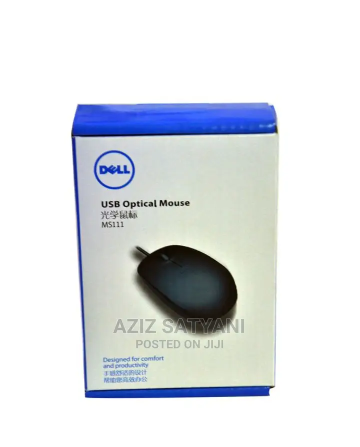 Dell Wired Genu MS111-P USB Optical Mouse 3 Button Original