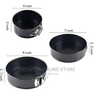 3pcs Round Cake Moulds.