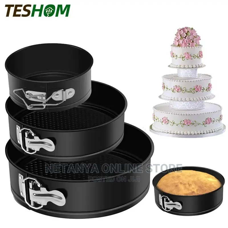 3pcs Round Cake Moulds.
