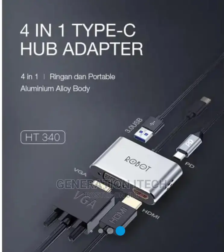 Usb Hub Type C 4 in 1 Docking Station - Ht 340