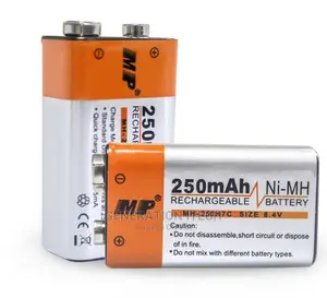9 Volts 250 Mah Rechargeable Batteries