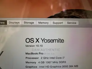 Laptop Apple MacBook Pro 4GB Intel Core I7 HDD 500GB