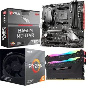 Msi B450 Mortar Max + Ryzen 5 5600x + Corsair 32gb Ram - Board+Cpu+Ram