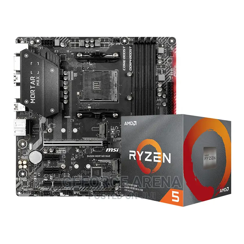 Msi B450m Mortar Max + Amd Ryzen 5 5600x — Board+Cpu Combo