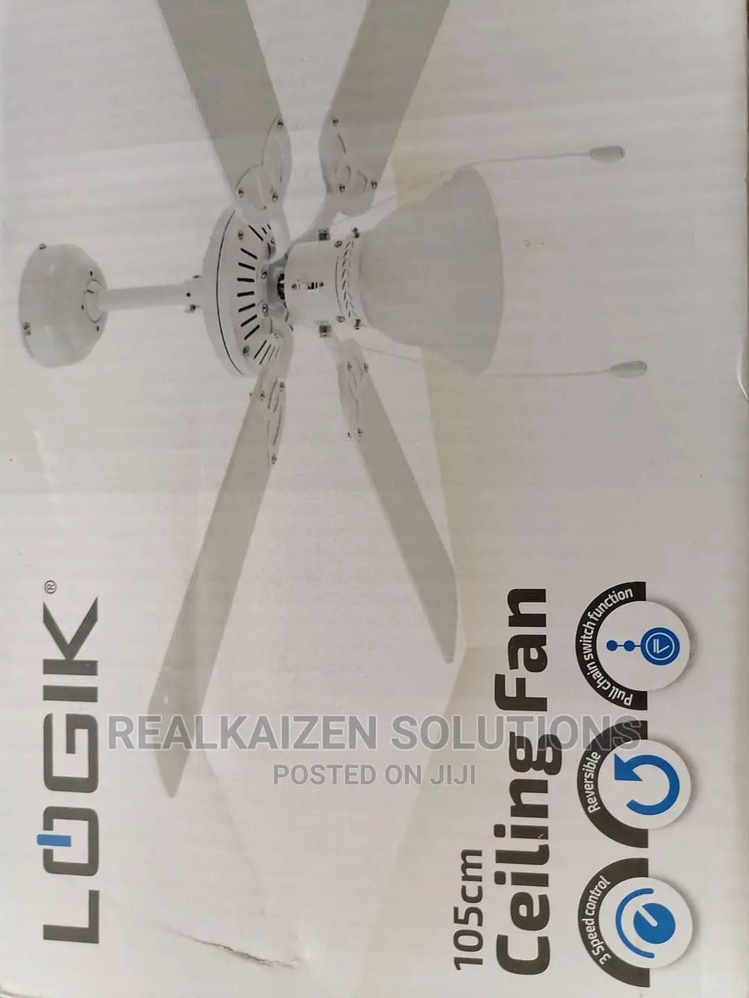 Logik Ceiling Fan With Lightshade 105cm