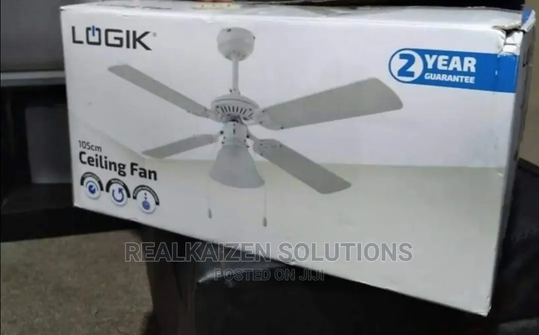 Logik Ceiling Fan With Lightshade 105cm