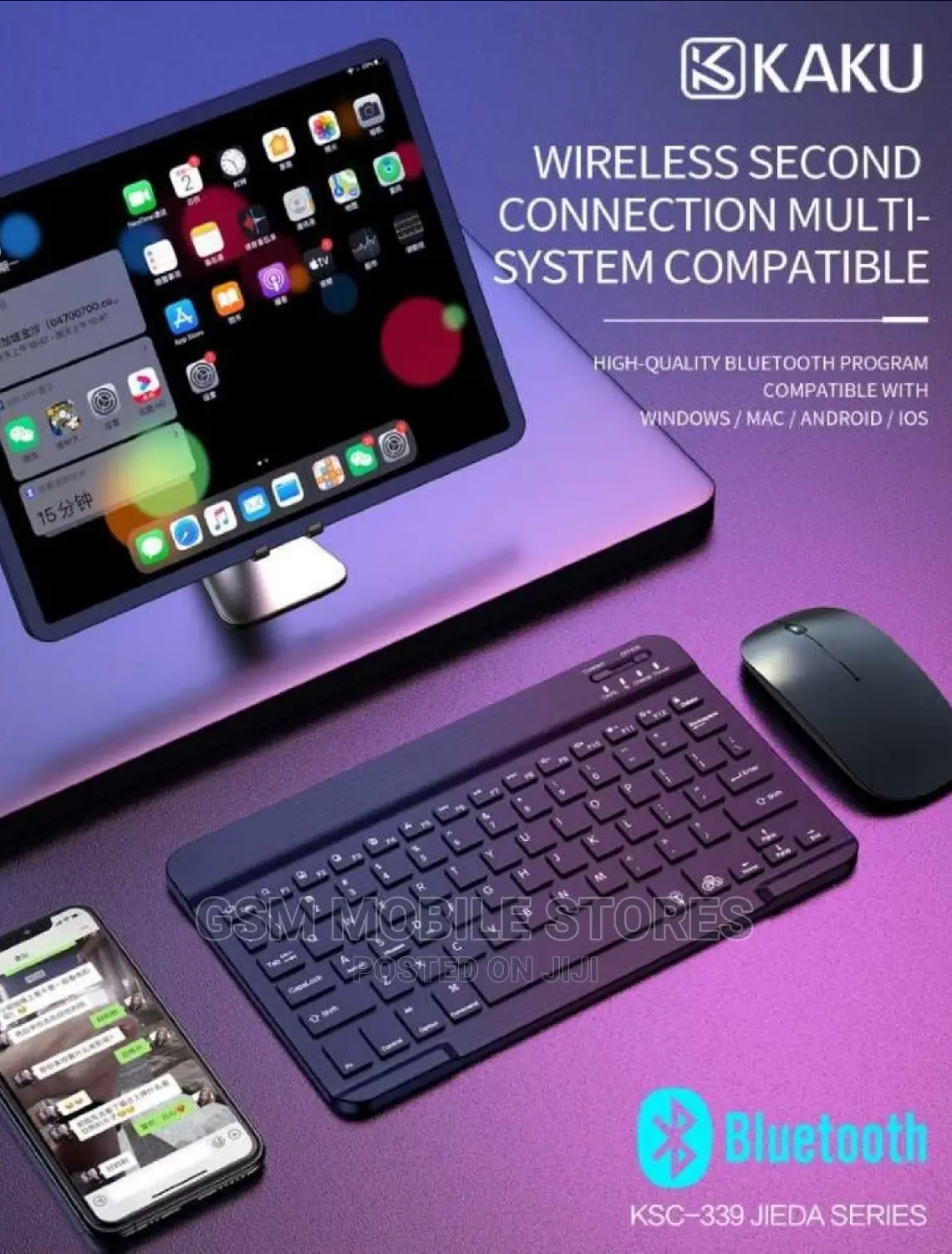 KAKU Bluetooth Wireless Keyboard for Windows/Mac/Android/Ios