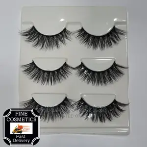 3pairs Makeup Hand-made Dramatic Long Eye Lashes Reusable