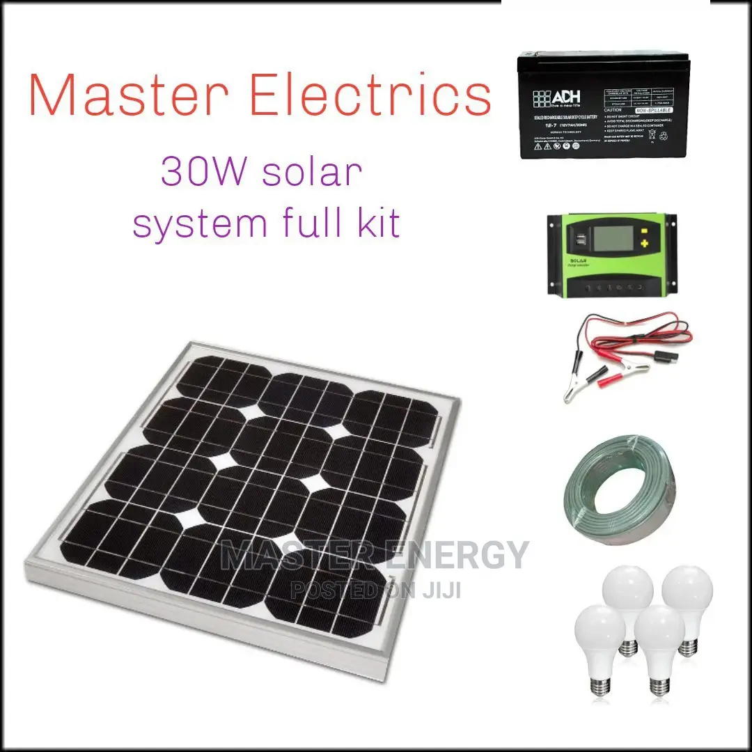 30W Panel Solar System Full Kit