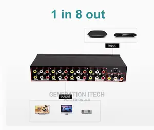 Av Splitter 8 Way - Rca Audio and Video Splitter -1 in 8 Out