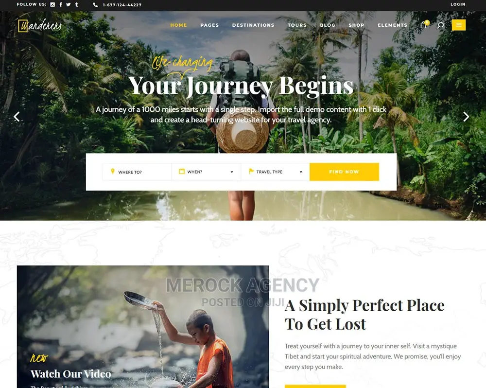 Tourism,Travel Agency Website Development and Designing