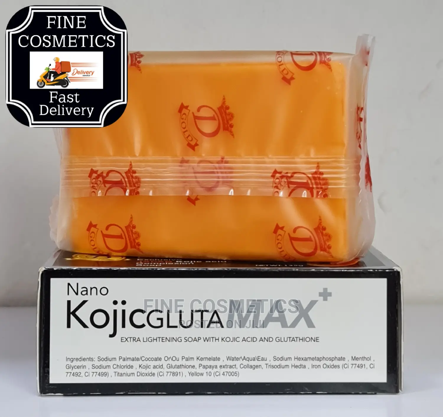 Nano Kojic Gluta Max Face + Body Double Extra Whitening Soap