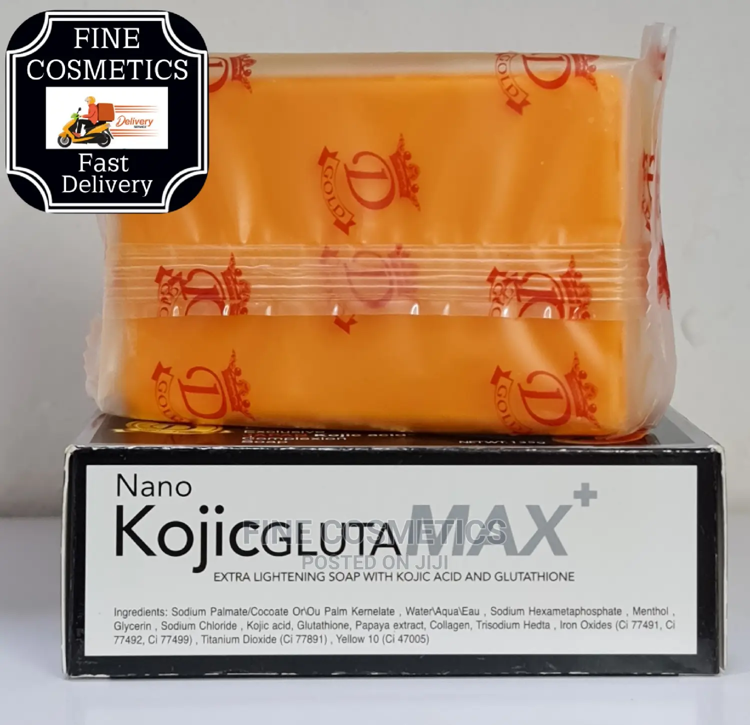 Nano Kojic Gluta Max Face + Body Double Extra Whitening Soap