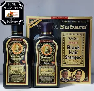 Subaru Magic Black Hair Shampoo Dye 5 Minutes White to Black