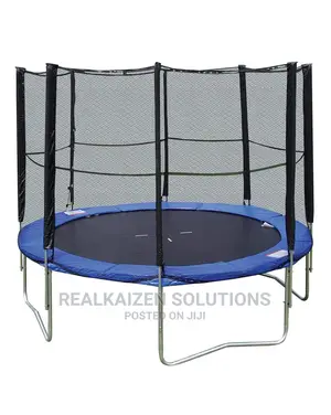 Indoor Outdoor Bounce Fitness Trampoline With Enclosure 8'