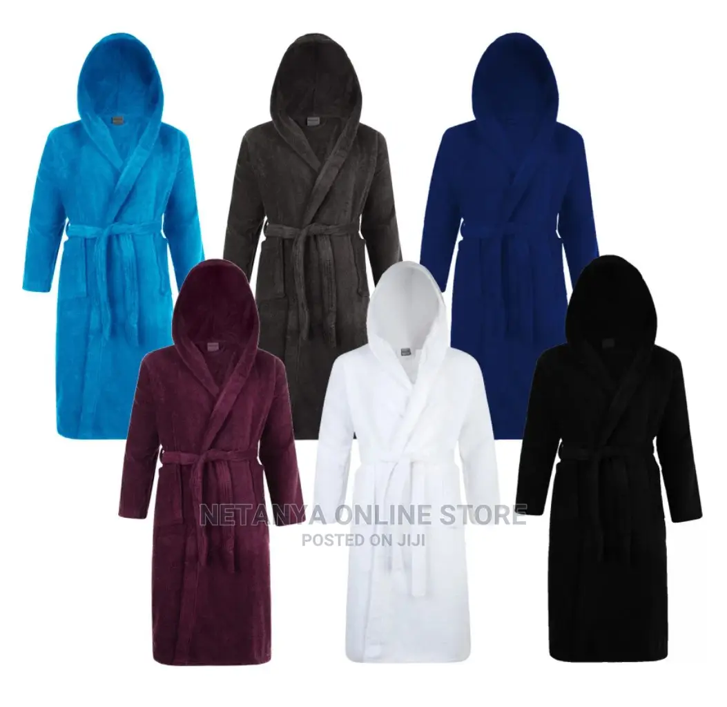 Cotton Hooded Bathrobes.