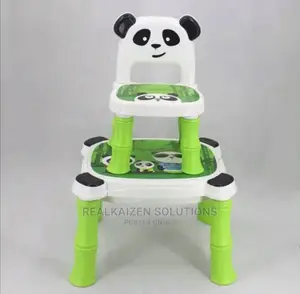 A + B High Quality Fiber Plastic Panda Chair Table Set