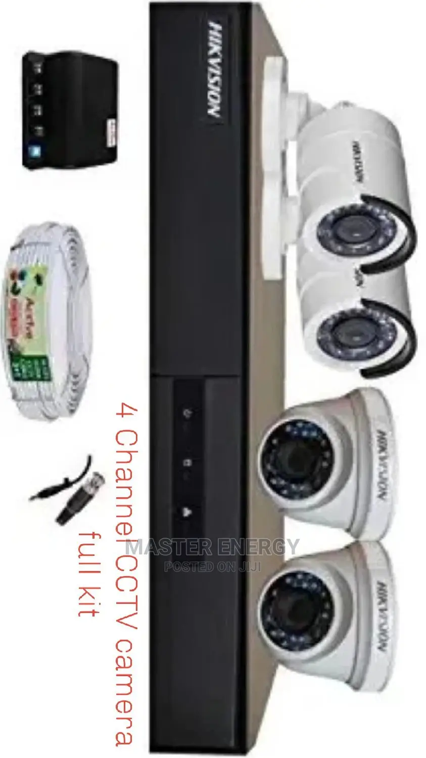 4 Channel 720p CCTV Camera Hikvision Full Kit