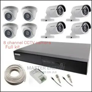 8 Channel 720p CCTV Camera Hikvision Full Kit