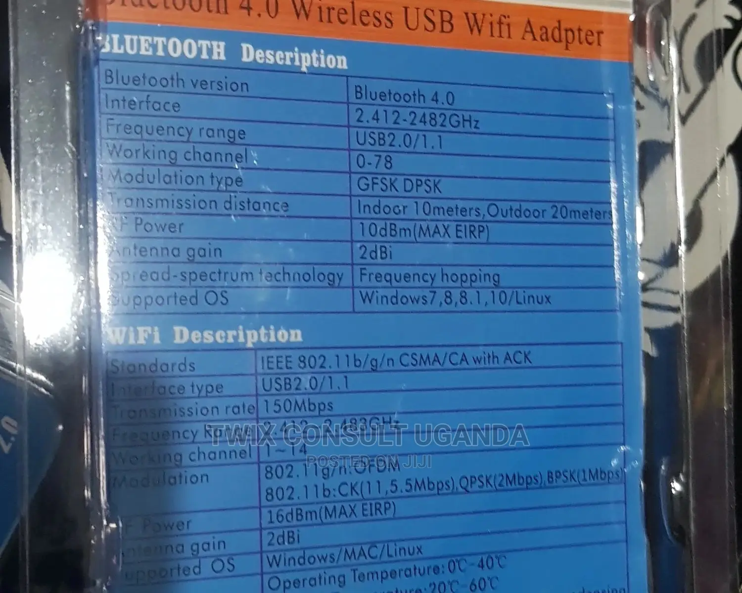 Wifi and Bluetooth Usb Adaptor