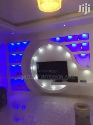 Gypsum TV Wall Unit Decorations