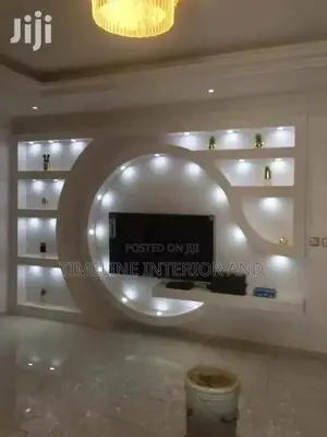 Gypsum TV Wall Unit Decorations
