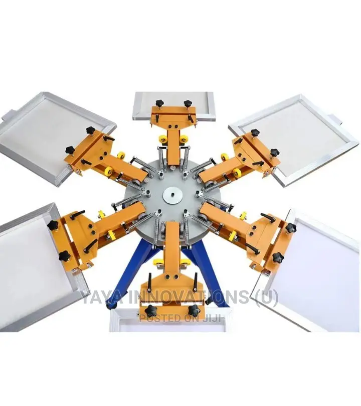 Advanced Multiple Six Station Screen Printer With 6 Colours
