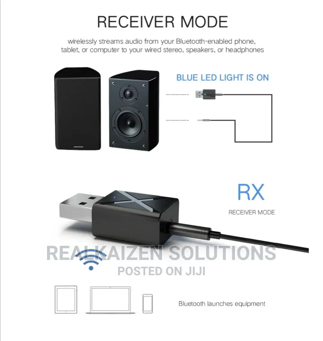 Upgraded 2 In 1 USB Bluetooth 5 Transmitter Receiver Adapter