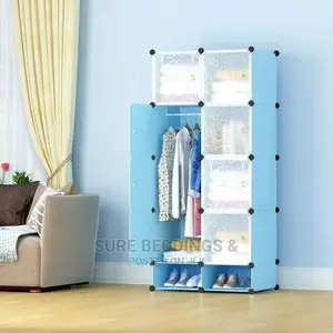 Stylish Two Columns Plastic Wardrobe