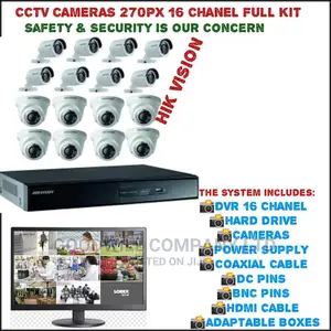 Hik Vision CCTV Camera 16 Channel 720P Full KIT