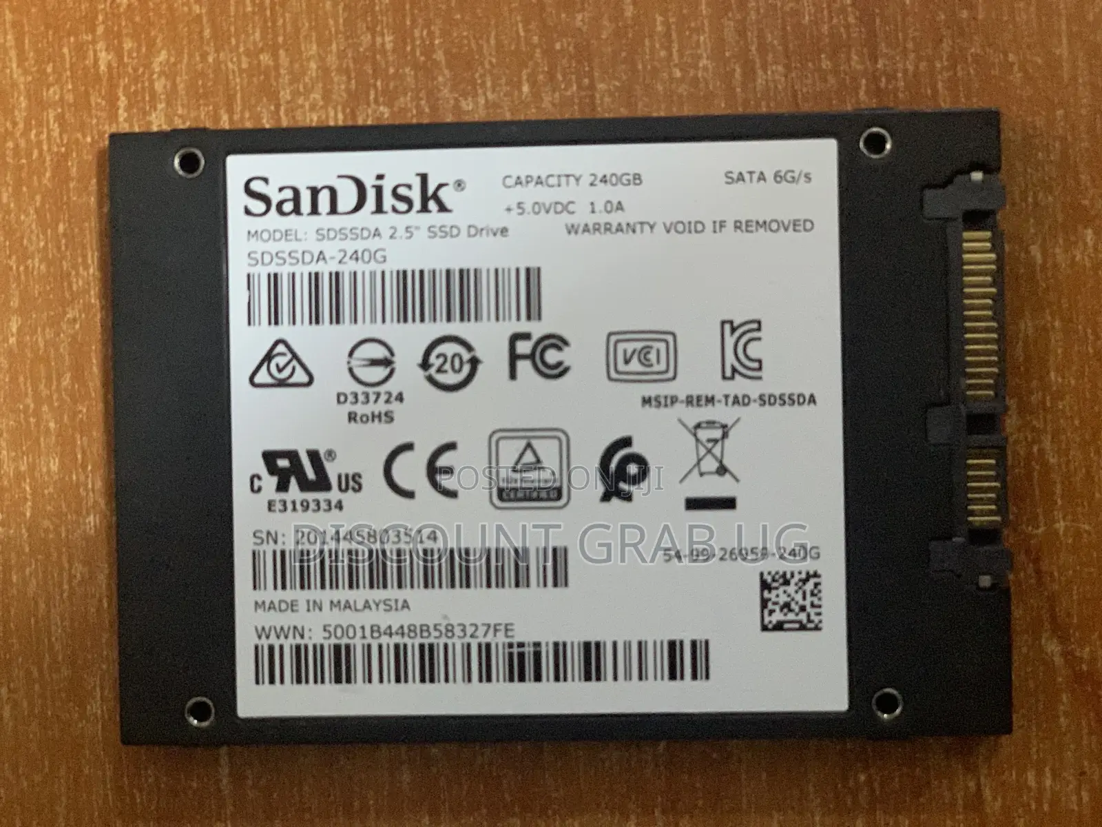 Sandisk 240gb Sata SSD Plus