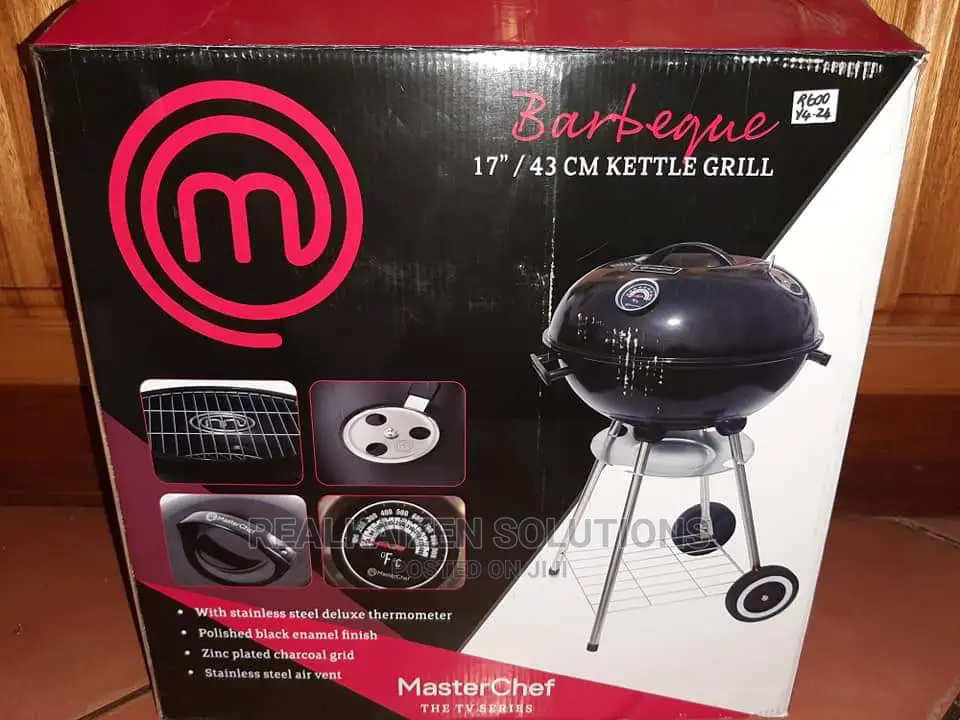 Masterchef Portable Kettle Charcoal Grill Braai 43cm