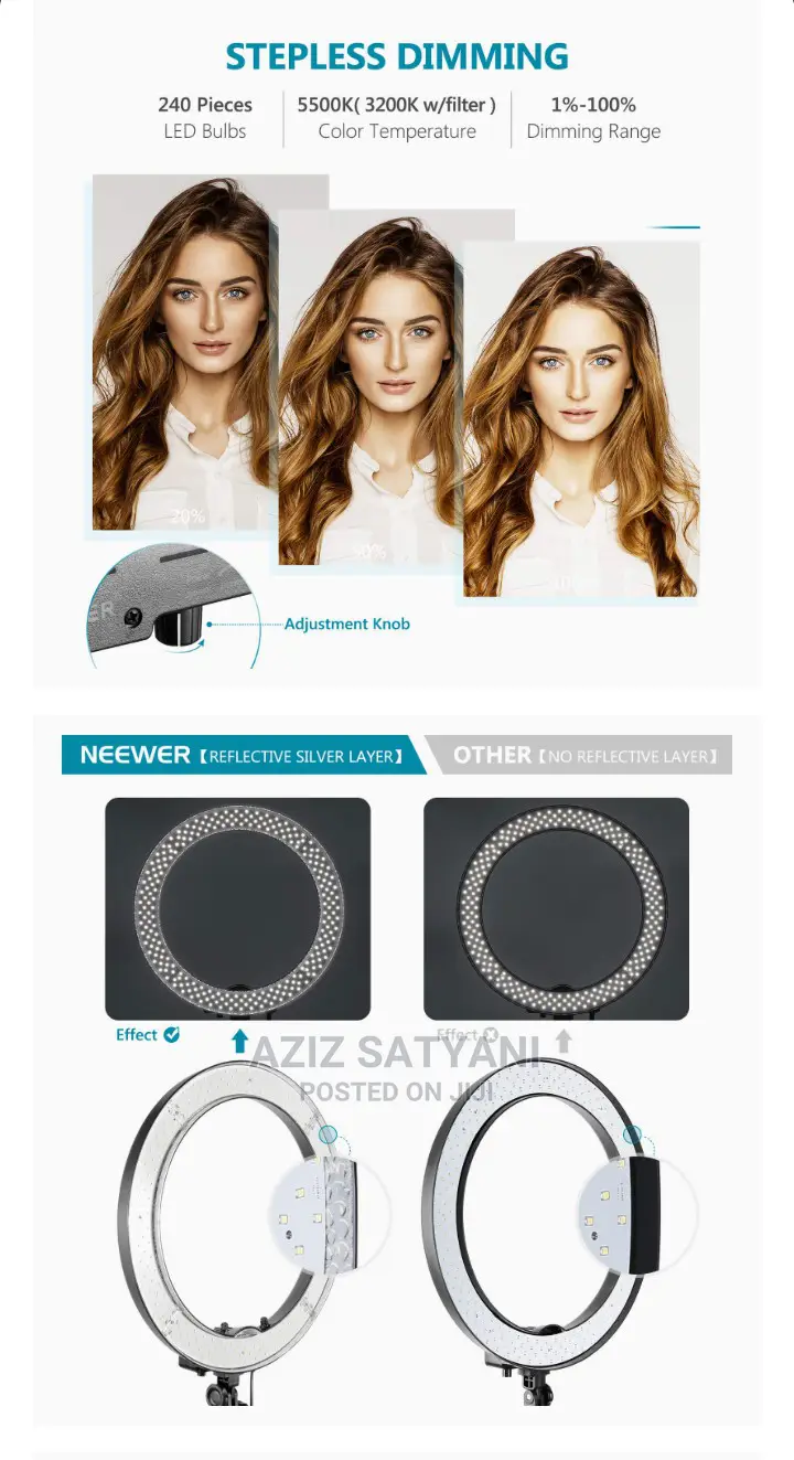 18" Ring Light For Makeup, Photography, Youtube, Video Mker