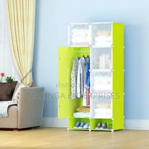 Two Columns Plastic Wardrobe