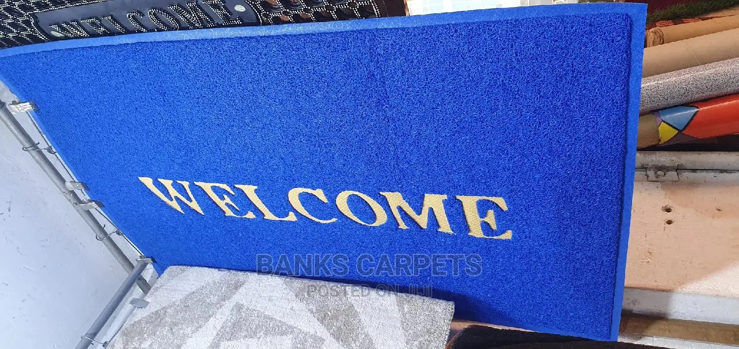 Modern Plastic Doormats Blue