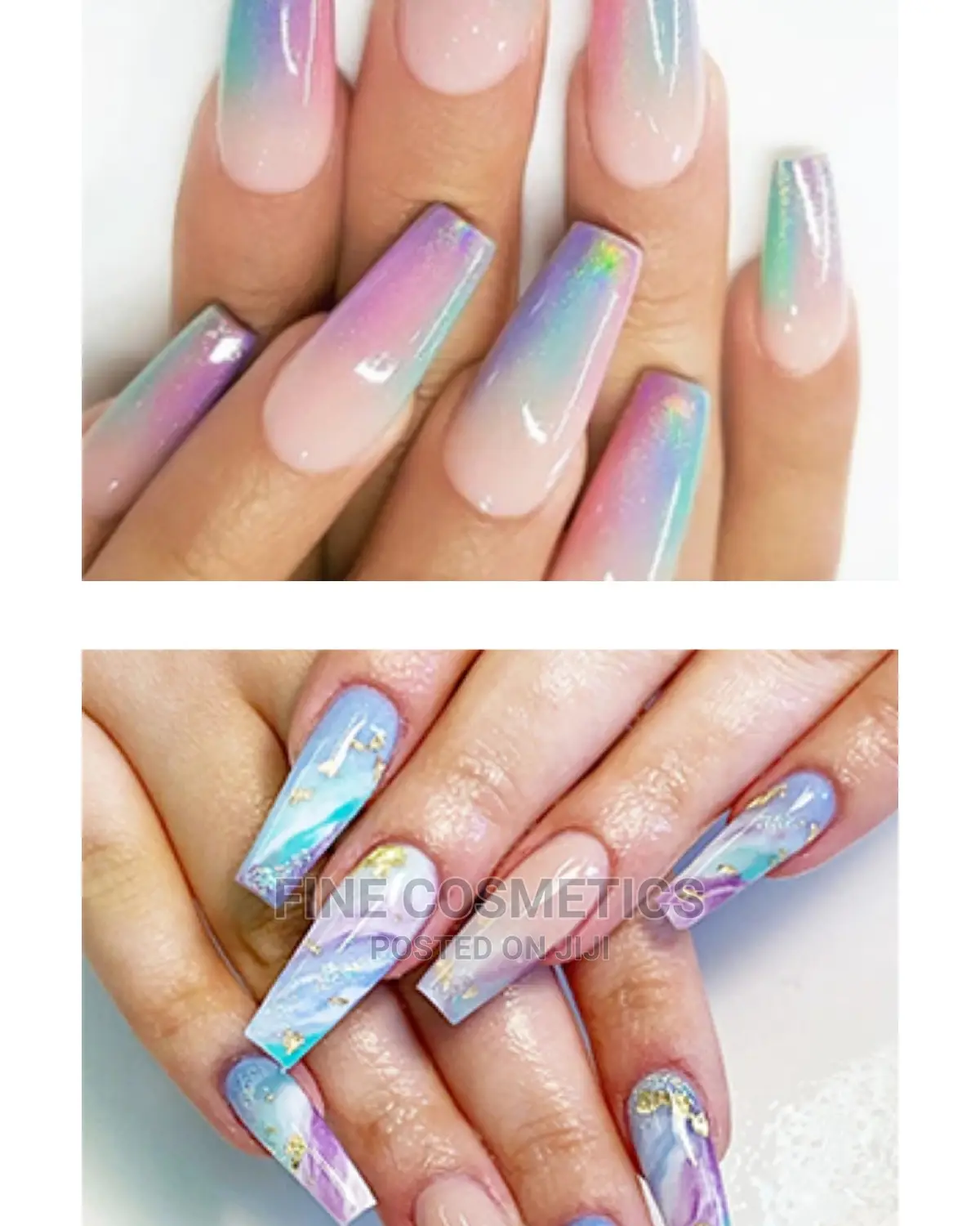 500pcs Clear Long Coffin Nails Full Cover Press on Nails