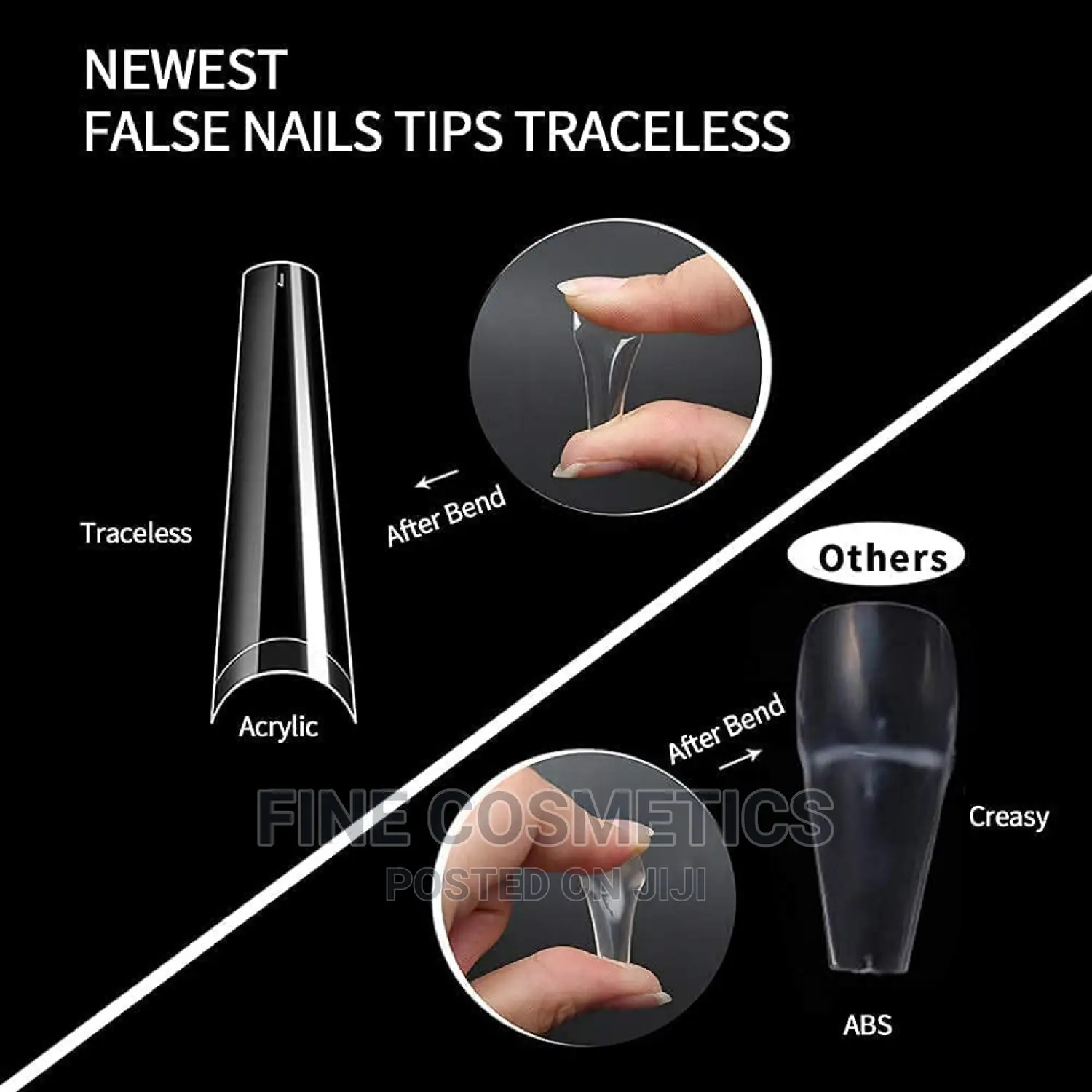 500pcs Clear Long Coffin Nails Full Cover Press on Nails
