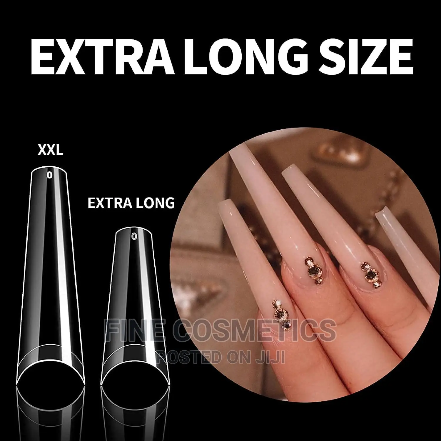 500pcs Clear Long Coffin Nails Full Cover Press on Nails