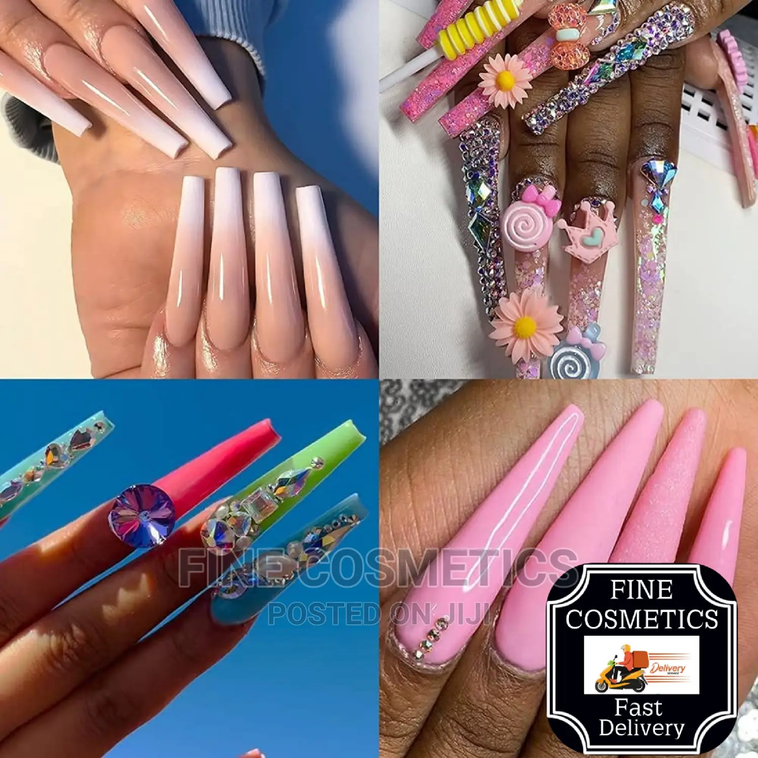 500pcs Clear Long Coffin Nails Full Cover Press on Nails