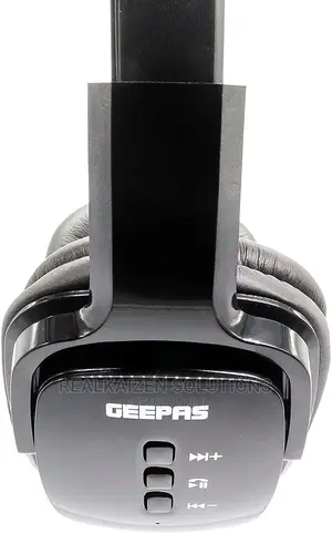 Geepas Bluetooth Black Headphone With Mic