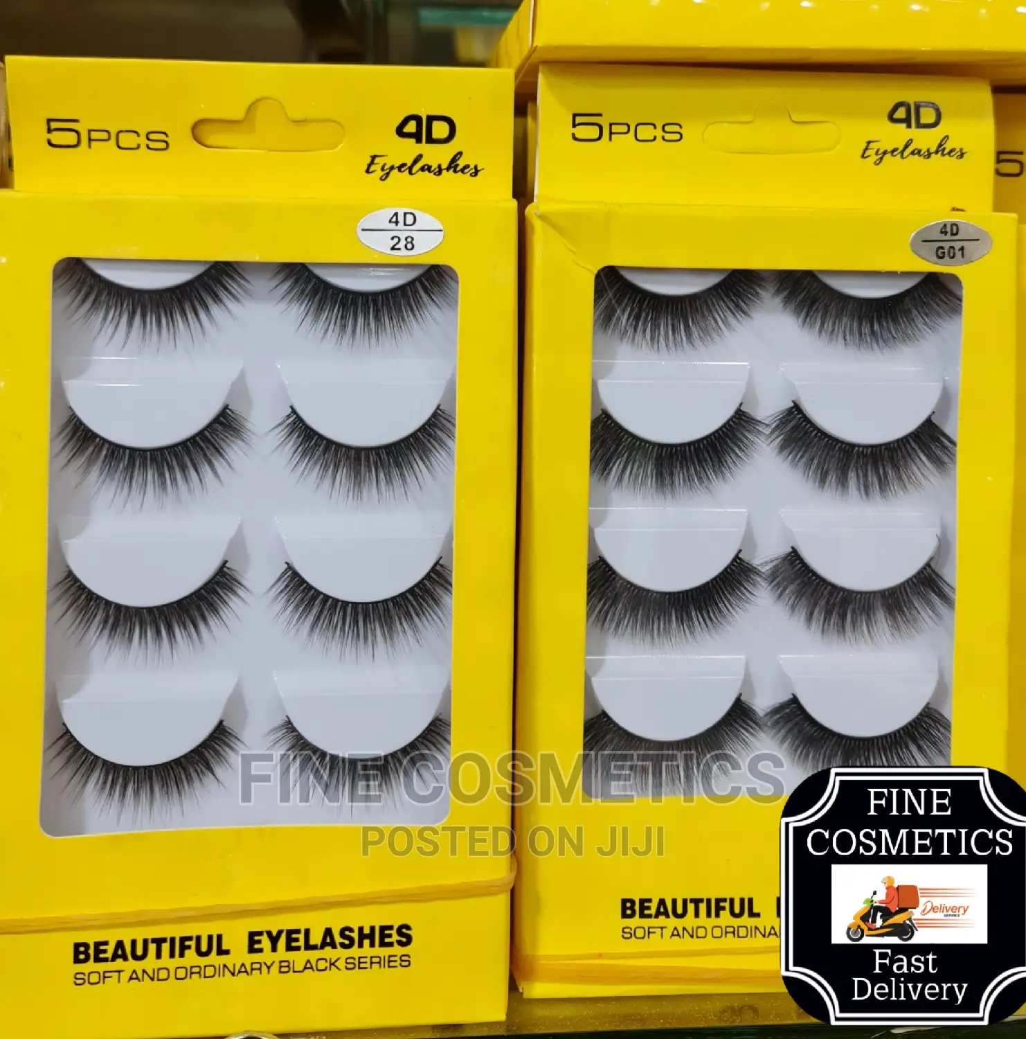 4pairs Beautiful Soft and Ordinary Black 4D False Eyelashes