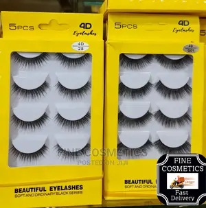 4pairs Beautiful Soft and Ordinary Black 4D False Eyelashes