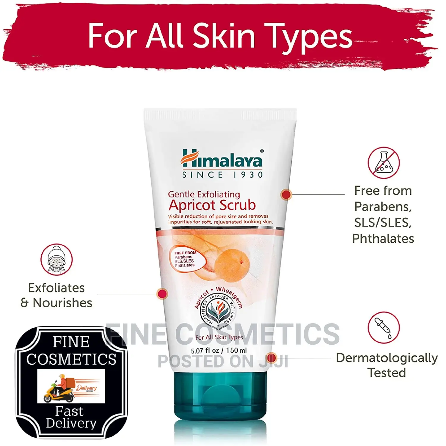 HIMALAYA Gentle Exfoliating Apricot Scrub to Remove DEADCELL