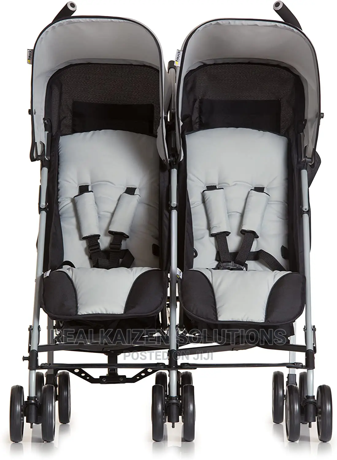 Original Hauck Twin Turbo Duo Stroller Caviar Stone 36kg