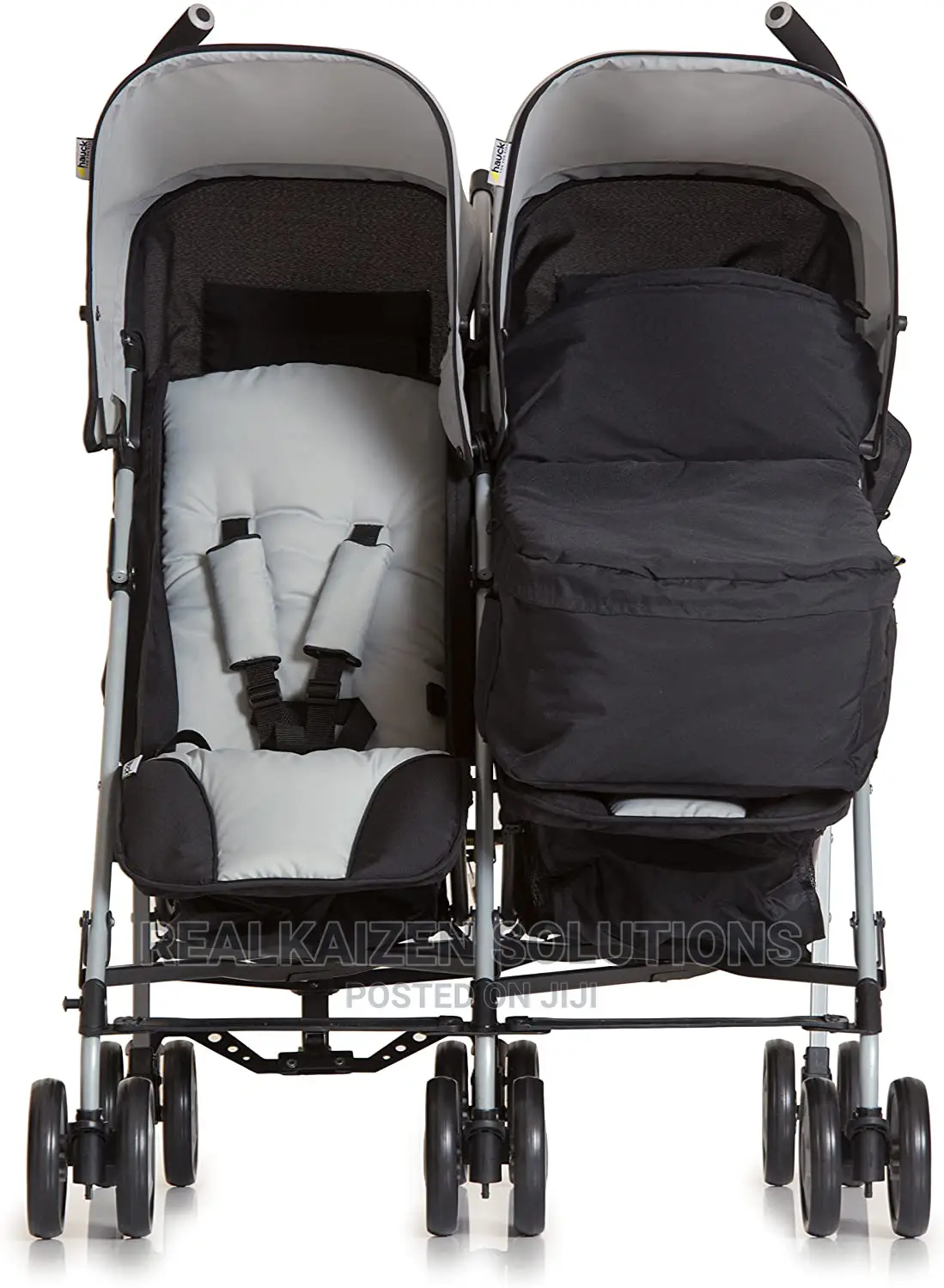 Original Hauck Twin Turbo Duo Stroller Caviar Stone 36kg