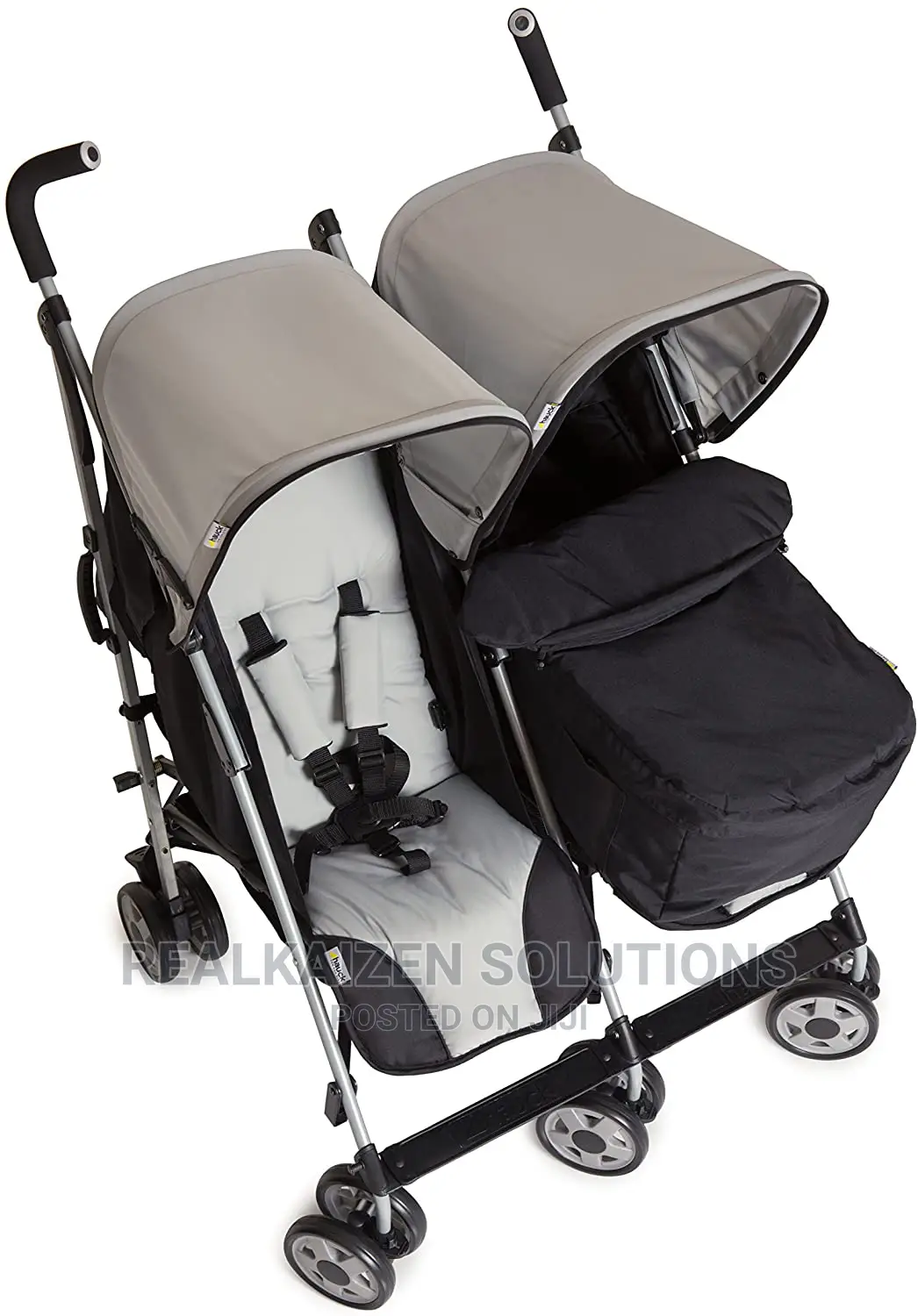 Original Hauck Twin Turbo Duo Stroller Caviar Stone 36kg