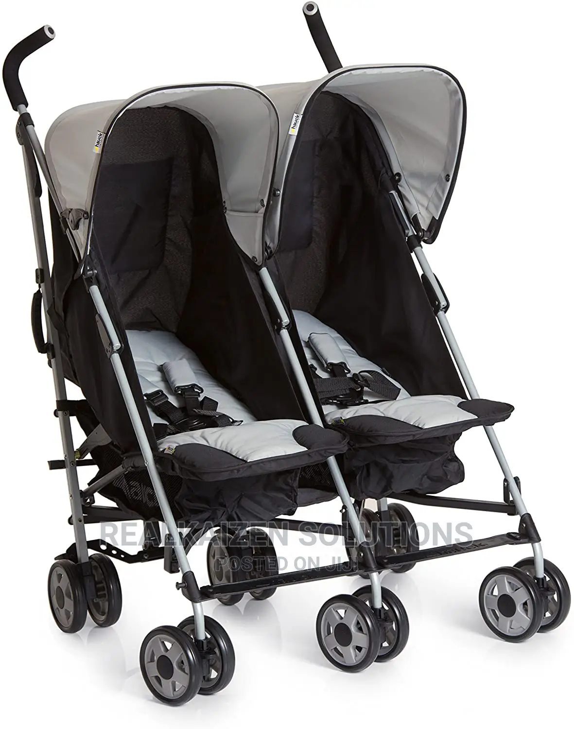 Original Hauck Twin Turbo Duo Stroller Caviar Stone 36kg