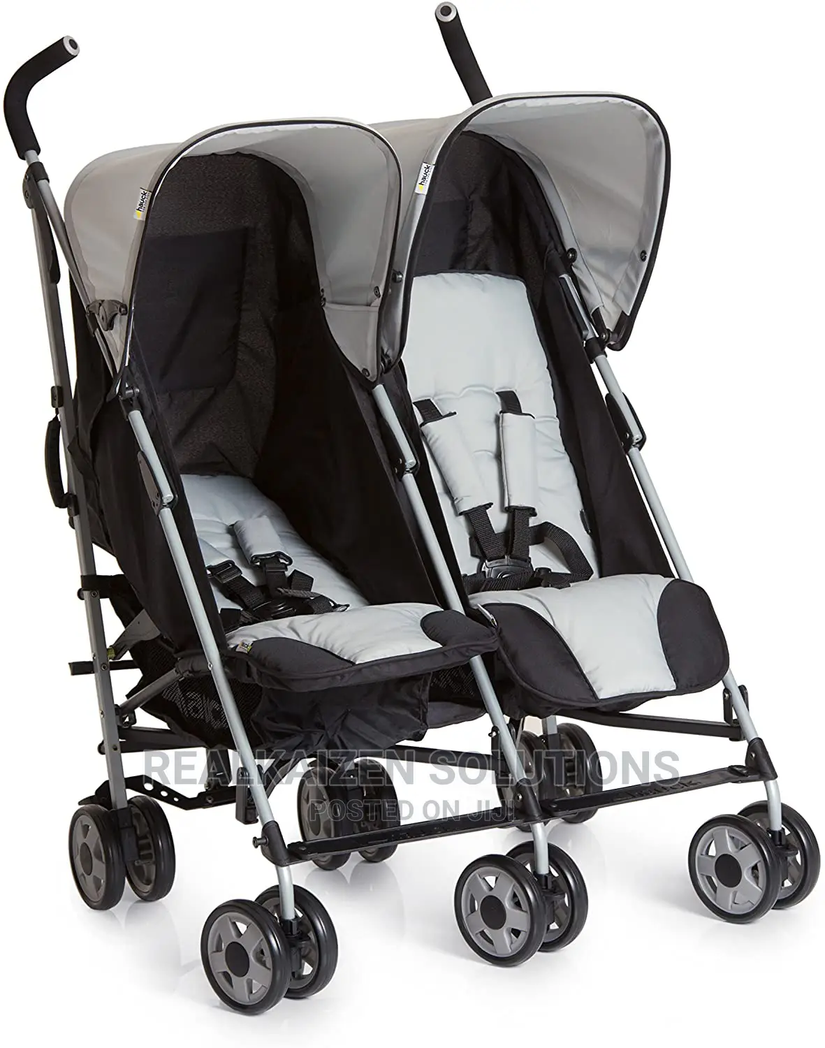 Original Hauck Twin Turbo Duo Stroller Caviar Stone 36kg